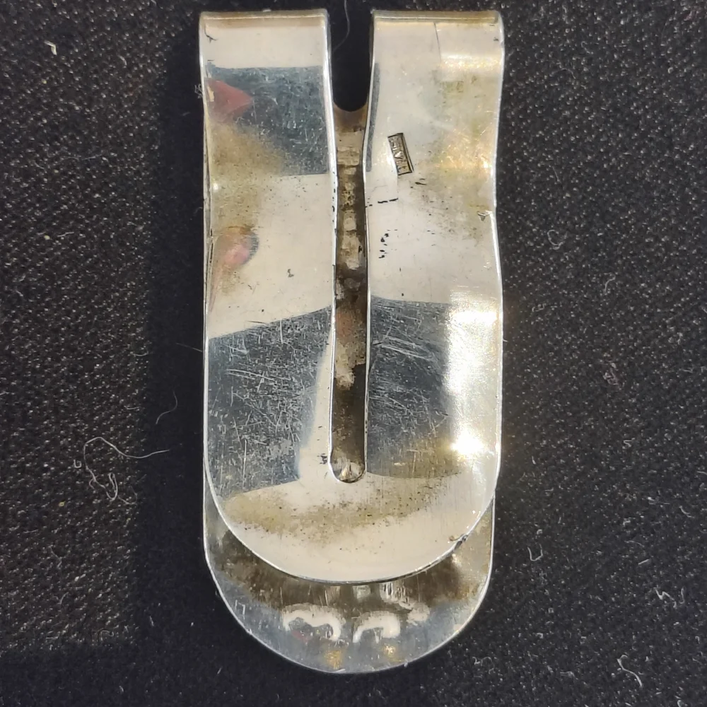 Engraved Silver-Tone Money Clip for Men